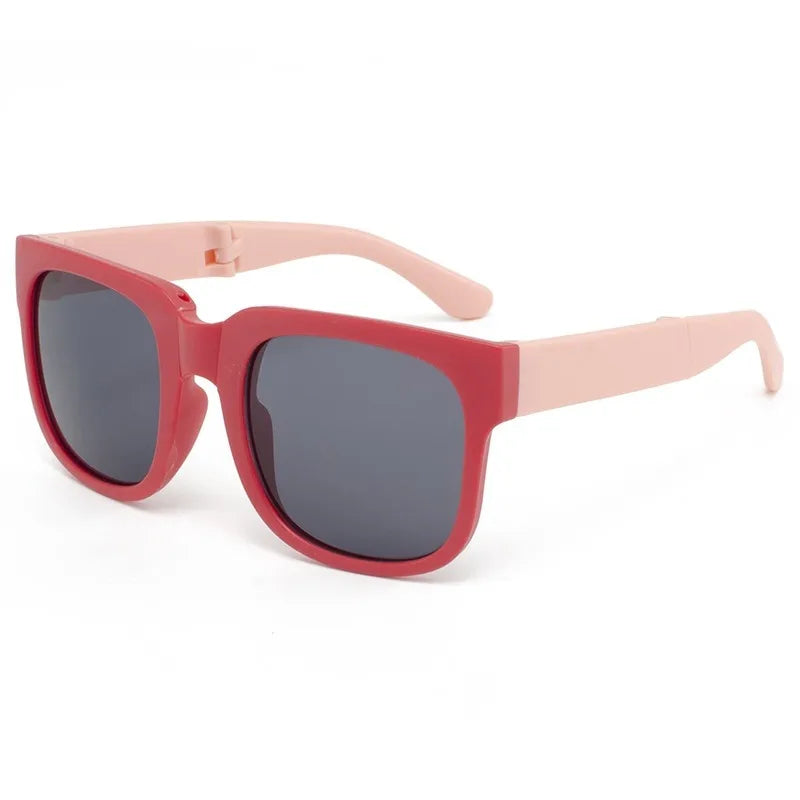 Candy Color  Sunglasses for Kids Folding Large Frame Sunglasses Children's Folding Glasses