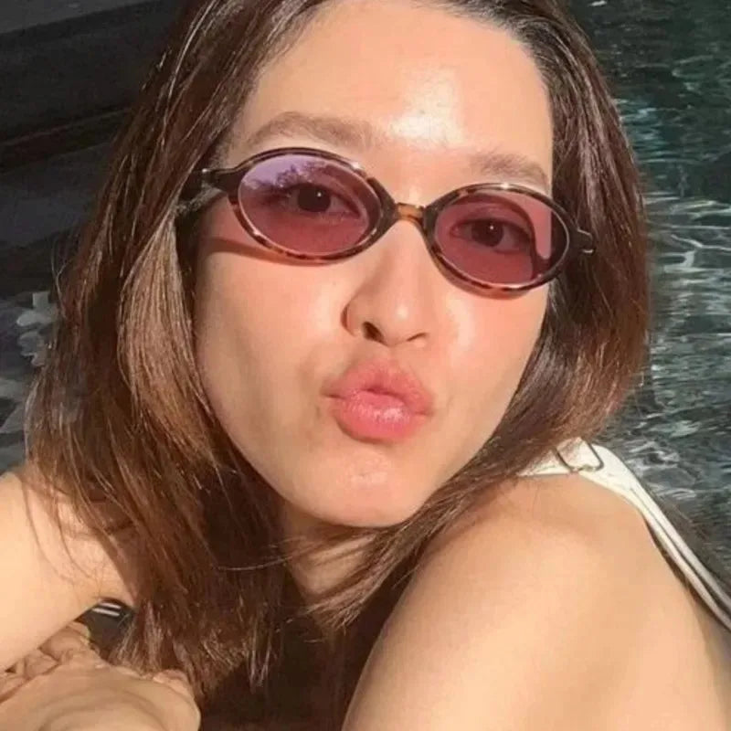 Oval Small Frame Woman Sunglasses Women Retro Female Glasses Anti-blue Light Eyeglasses Trend Ladies Glasses men