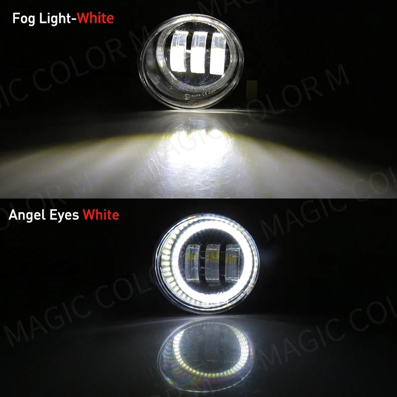 Angel Eye Fog Light For Toyota Highlander Kluger Avalon Prius C-HR CHR Estima 4Runner Car LED DRL Daytime Running Lamp 12V 2Pcs