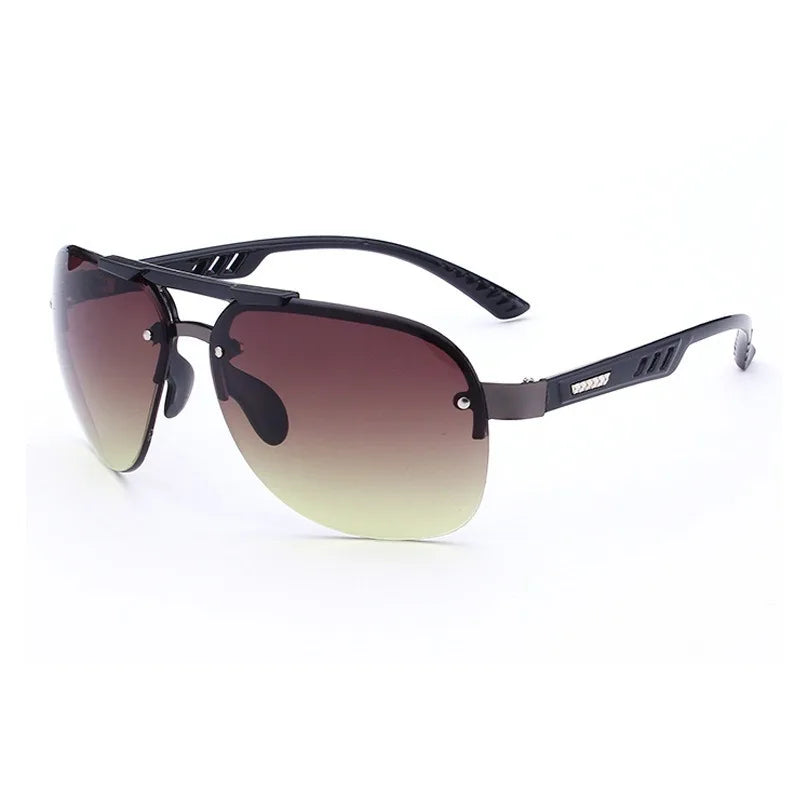 Metal Frameless Men's Sunglasses Fashion Toad Glasses for Driving Fishing Fashion Glasses