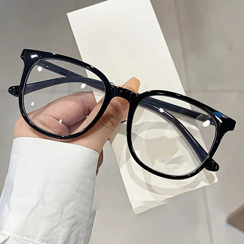 Vintage-Inspired Square Frame Clear Lens Fashion Glasses  Plastic Frames for Women Men Computer Reading Use