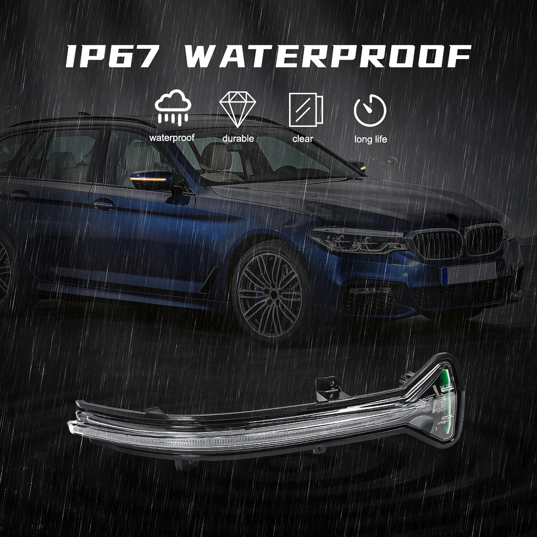 For BMW 5 6 7 8 3 Series G38 G30 G31 G11 G11 G12 G14 G15 G20 M5 F90 LED Car Side Rear View Mirror Indicators Turn Signal Lights
