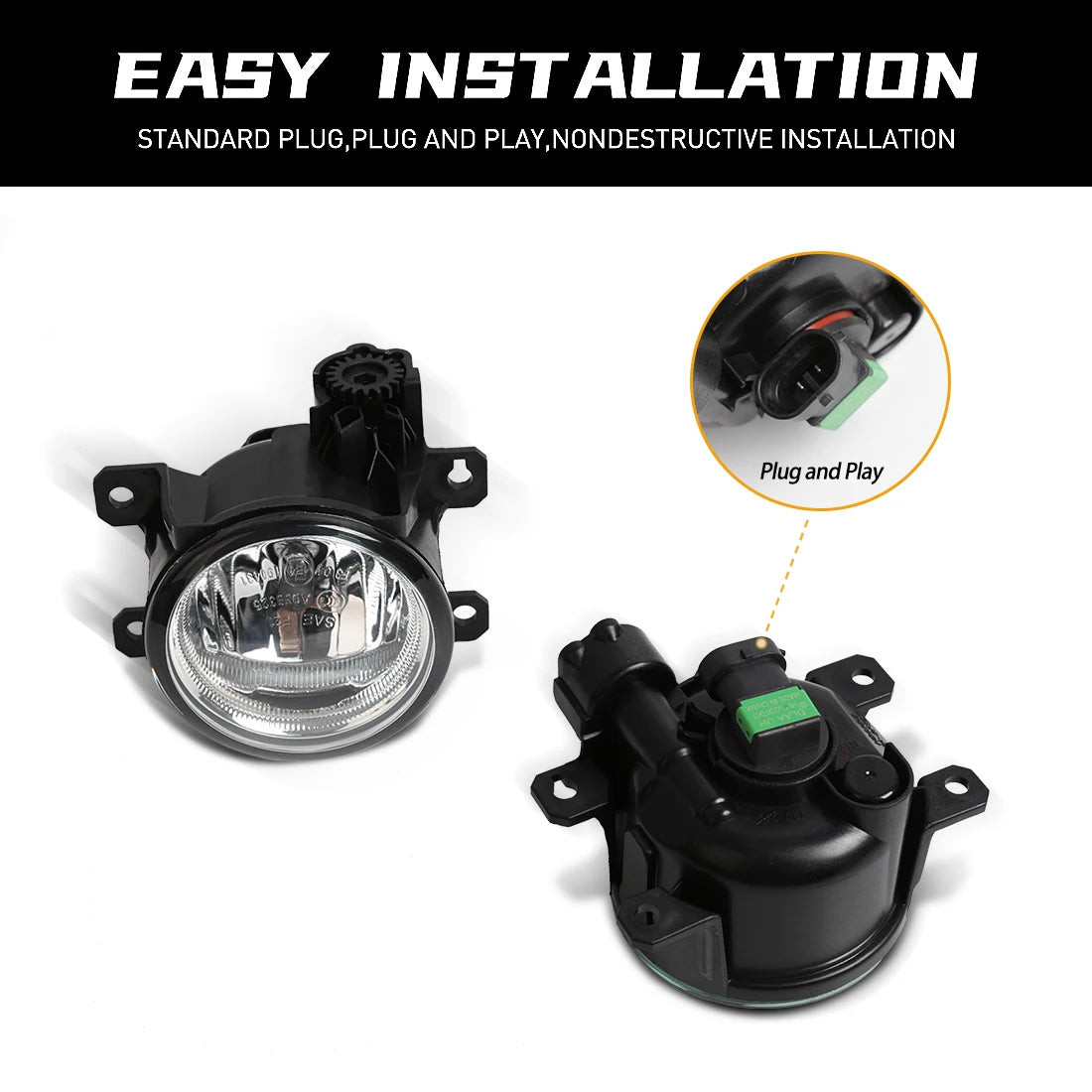 2PCS Fog Lamps For 2017 2018 Honda Fit Jazz Shuttle Halogen Car Front Bumper Daylight Daytime Running Lights DRL Car Accessories