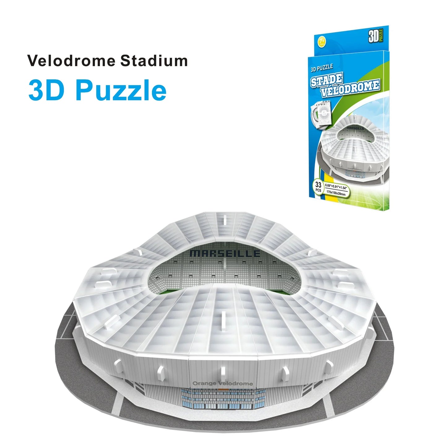 3D Soccer Stadium Puzzle Construction PuzzlesDIY Paper Intellectual Development Educational Toys Christmas Gifts