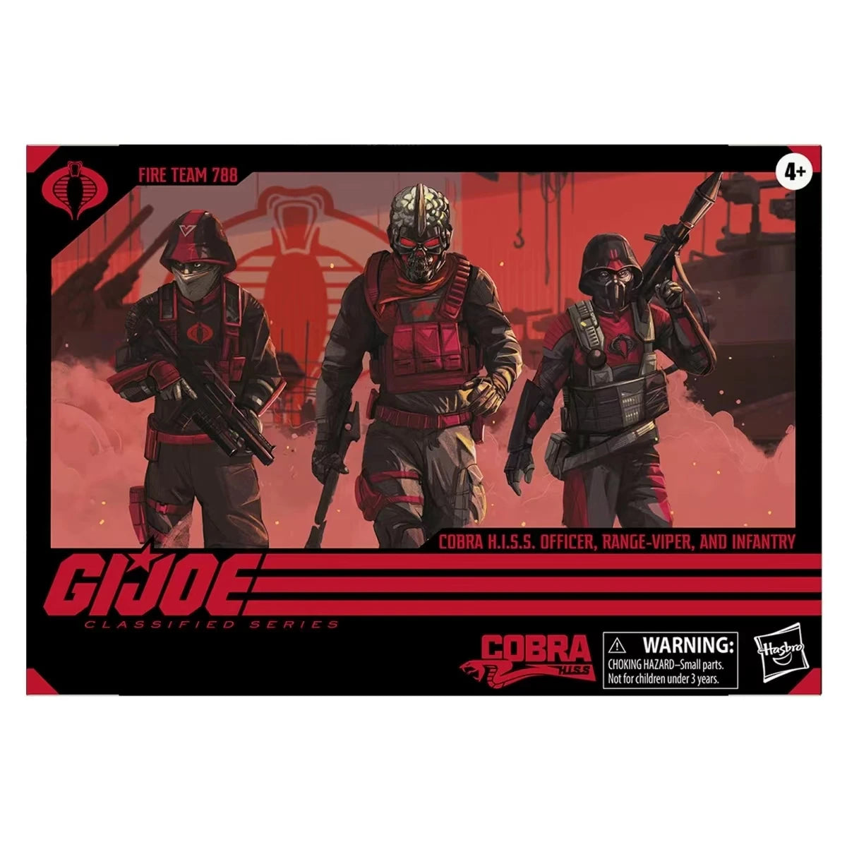 Original Hasbro G.I. Joe Classified Series Cobra Fire Team 788 Anime Figures Toys Collection Model