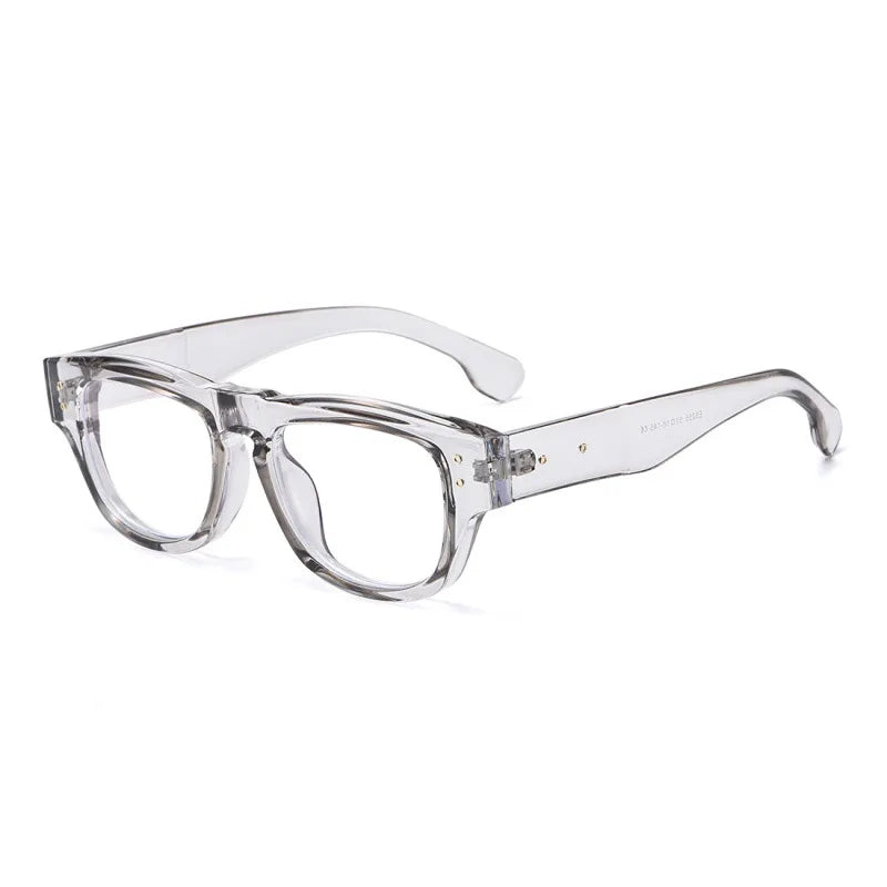 JNPCXI Ins Popular Fashion Cat Eye Sunglasses Women Retro Rivets Clear Gradient Shades UV400 Men Trending Sun Glasses