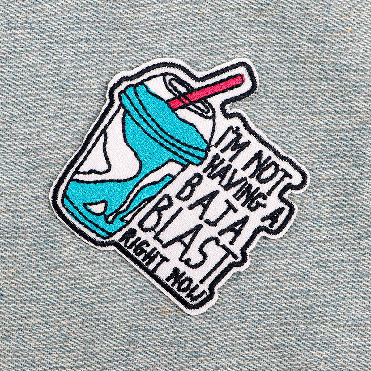 Funny Drink Embroidery Patch Quotes Iron On Patches For Clothing Thermoadhesive Patches On Clothes DIY Sew Badges
