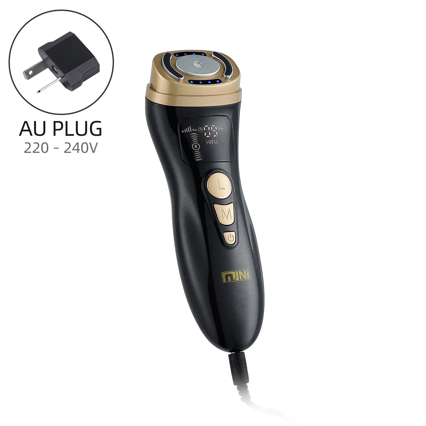 Mini HIFU Machine Ultrasonic RF EMS HIFU Skin Tightening Facial Lifting Device Face Chin Neck Eye Anti Wrinkle Massager Home Use