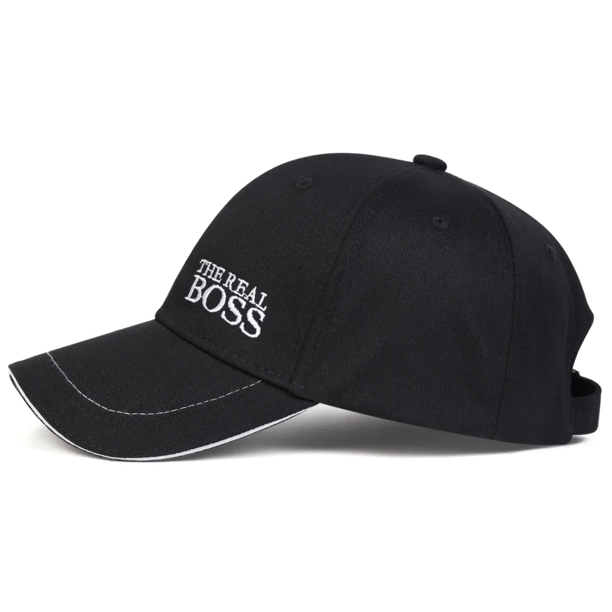 Unisex THE REAL BOSS Letter Embroidery Baseball Caps Season Outdoor Adjust Hats