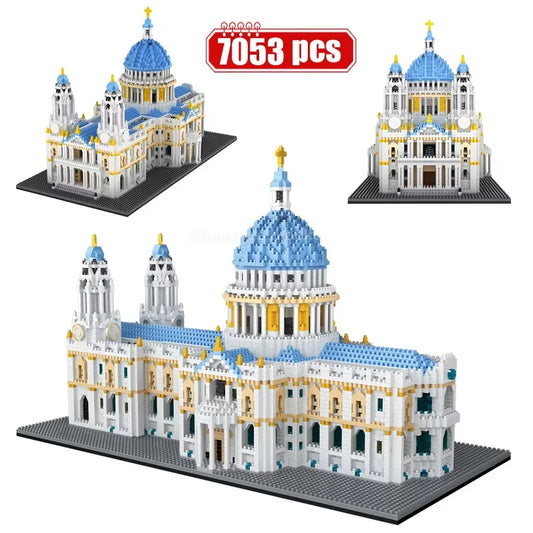 7053 PCs World Architecture MOC Famous Great Churches Castle Building Blocks