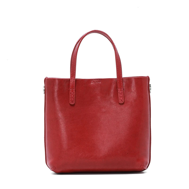 2026 New Women's Genuine Leather Handbag Luxury Designer's Shoulder Tote Bag Ladies Vintage Top-Handle Bags Female Underarm Bags