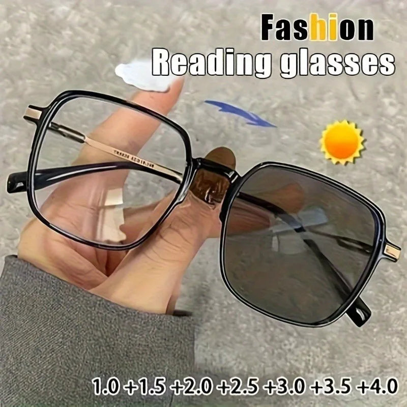 Fashionable Design Reading Glasses Intelligent Variable Light Reading Glasses Lightweight and Comfortable for Both Men and Women