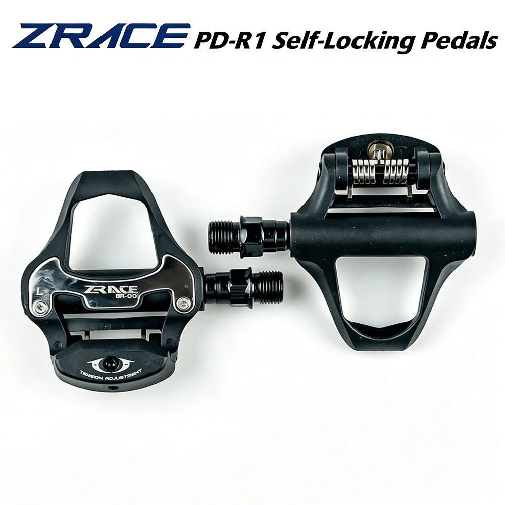 ZRACE PD-R1 Clipless Road Pedals, Self-Locking Bike Pedals Set, Lightweight CNC Alloy for Road