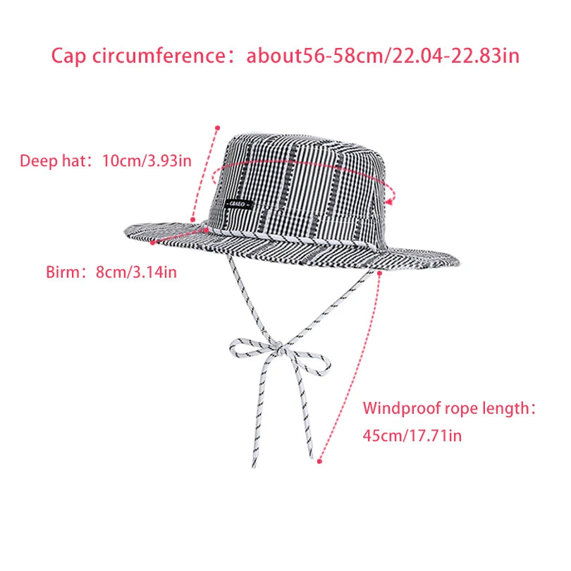 6149-New summer outdoor women's casual fashionable striped boater hat for going to the beach or on thesand.Largebrimmedsunhatfor
