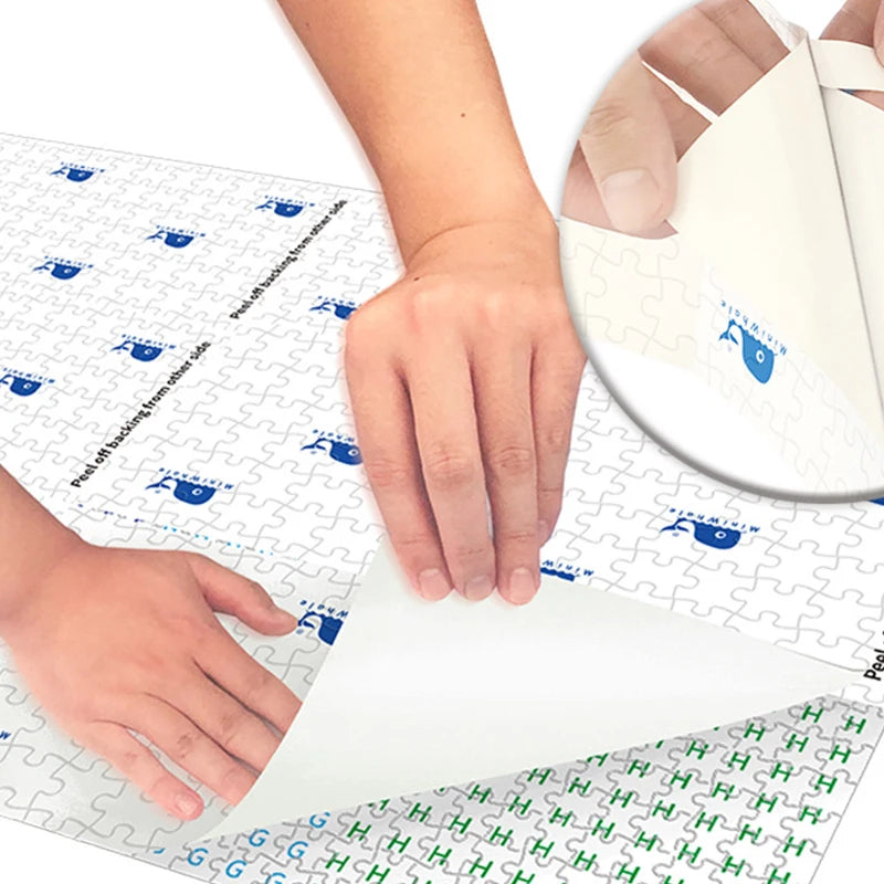 Jigsaw Puzzle Saver Glue Sheets 6 sheets Preserve 1,000 Piece Puzzles up to 29 x 21.5in with 2 Adhesive Wall Hangers 6 Packs