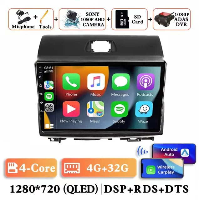 Android 15 Carplay Auto Car Radio for r KIA Ray 2011 - 2017 Multimedia Stereo Player GPS Navigation Head Unit Wifi 4G+WIFI