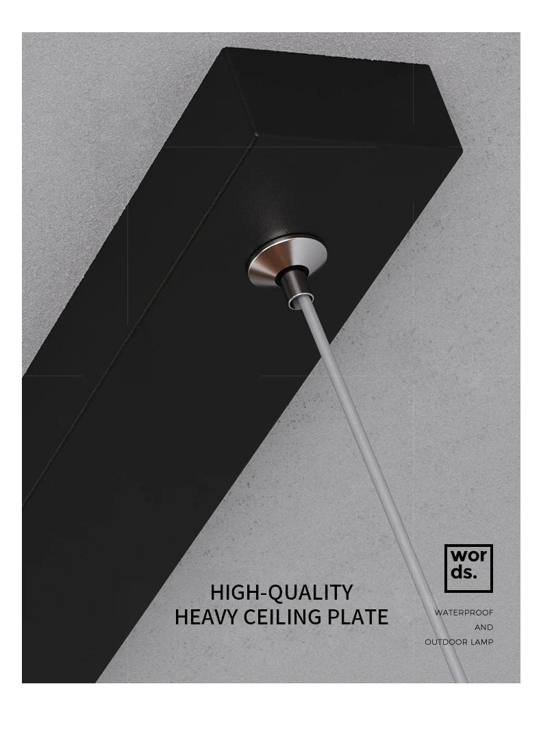 Modern Minimalist Led Chandelier Dimmable Dining Room Kitchen Bar Pendant Light