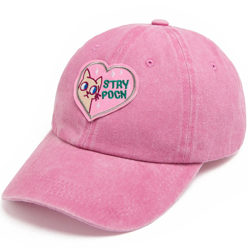 CNTANG 2024 Summer Women's Baseball Cap Fashion Embroid Cotton Sun Visor Casual Solid Color y2k Pink Cap For Girls Adjustable