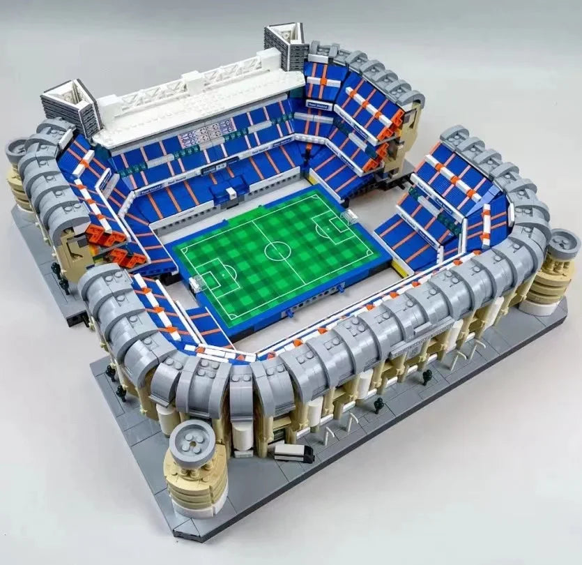 5876pcs Ideas Famous Santiago Bernabeu Stadium Real Madrid Moc Assembly Blocks