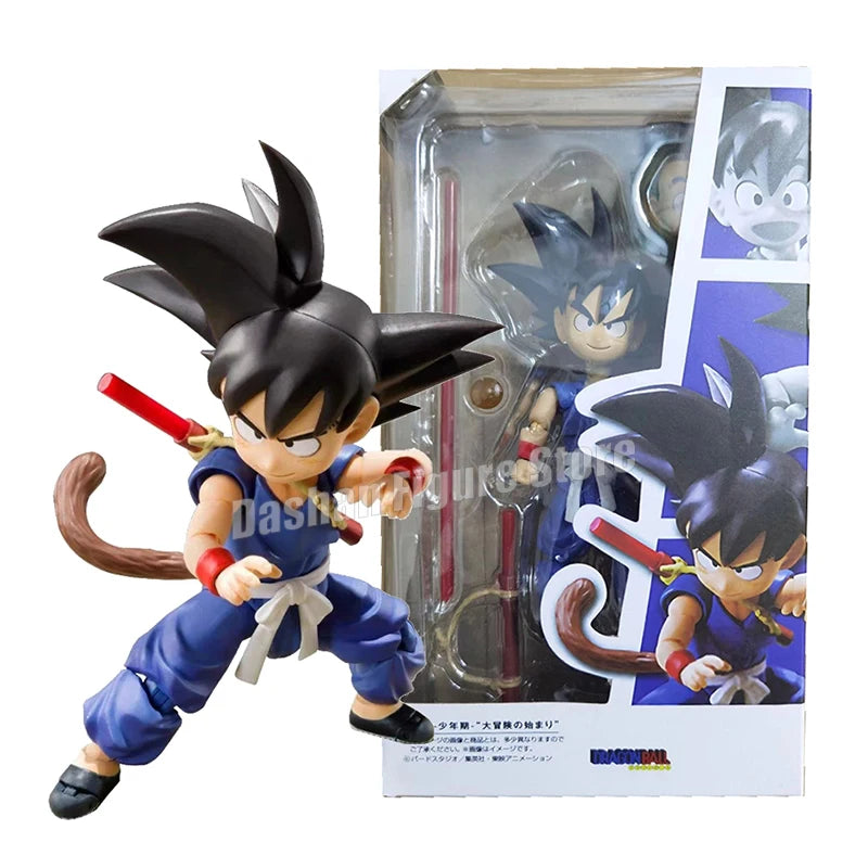 13cm SHF Dragon Ball Pink Goku Action Figure PVC Battle Detector Collection