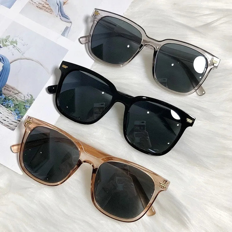 Korean Fashion Round Sunglasses Women Men Retro Style Rice Nails Women Big Frame Wild Shade Eyewear