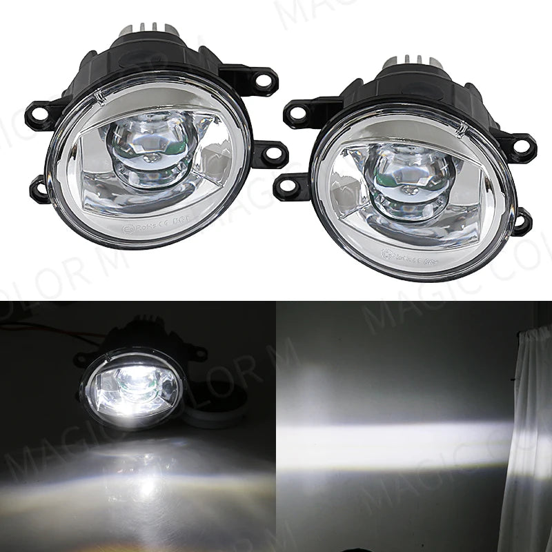 2PCS 3.5 Inch LED Fog Lamps For Toyota Corolla RAV4 Camry Yaris Prius CHR Hilux Lexus Car Headlight Daytime Running Lights 12V