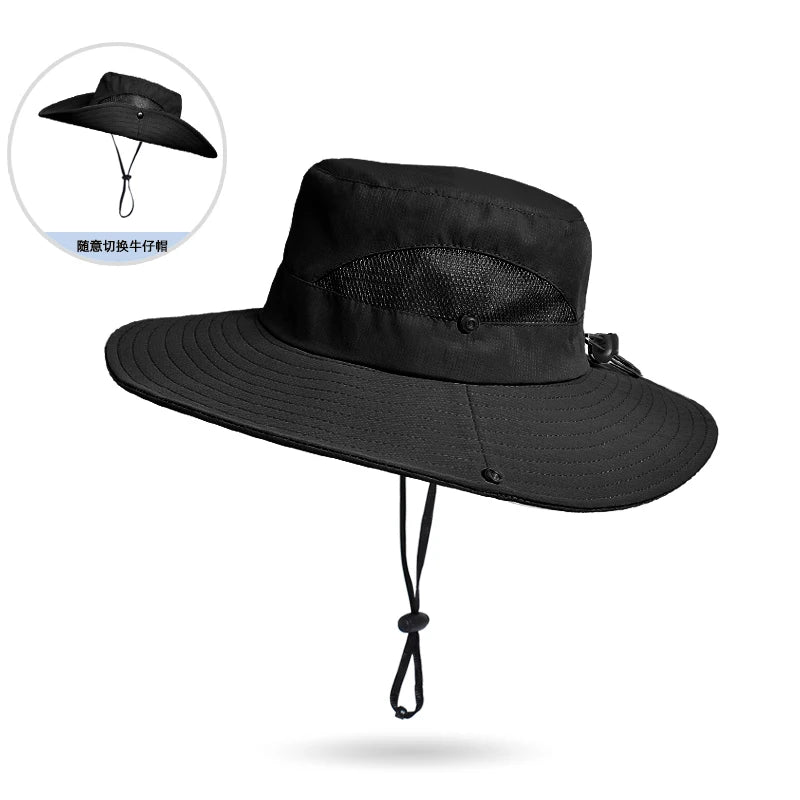 Xinbaoguan 100% Polyester New Spring/Summer Big Eaves Sun Protection and Sunshade Fishing Hat Breathable and Versatile Sun Hat