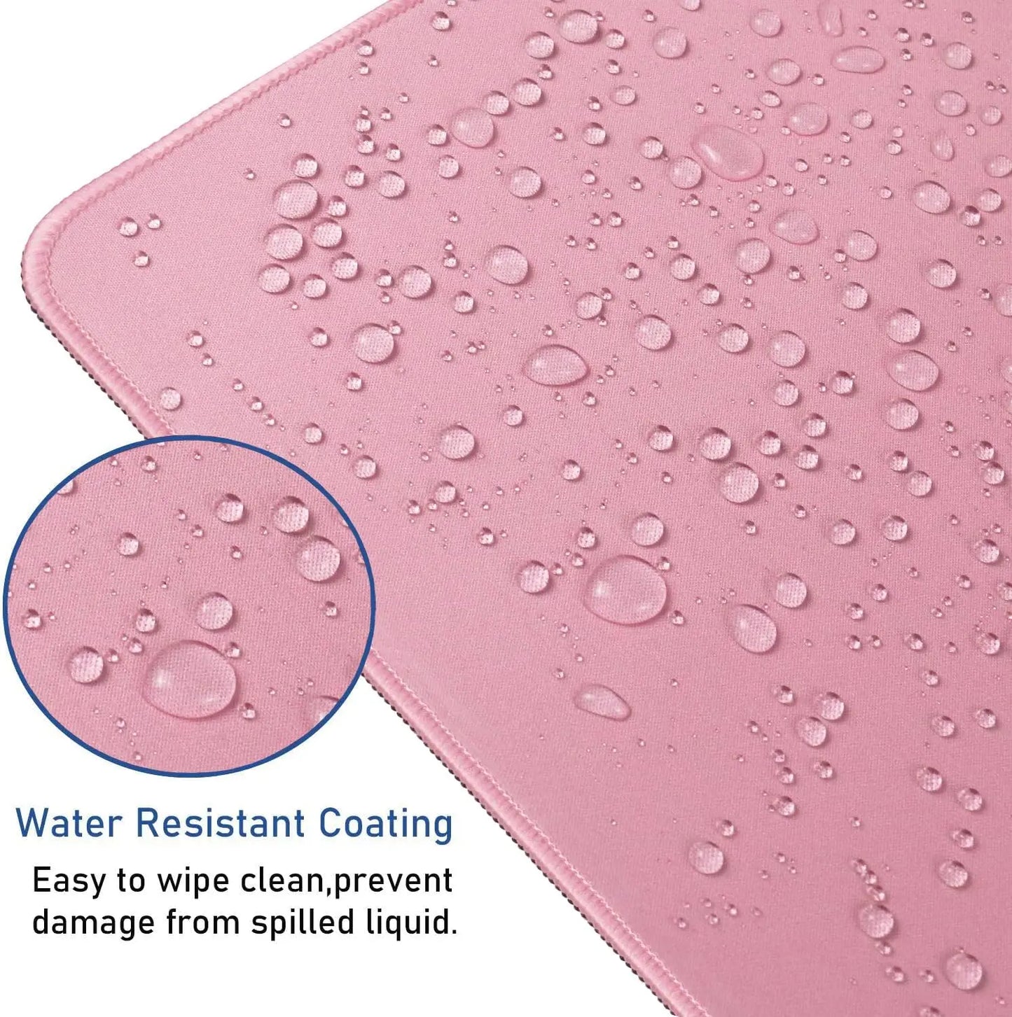 Large Mouse Pad with Stitched Edges, Durable Non-Slip Natural Rubber Base Desk Mat, Waterproof Computer Keyboard Mousepad Mat