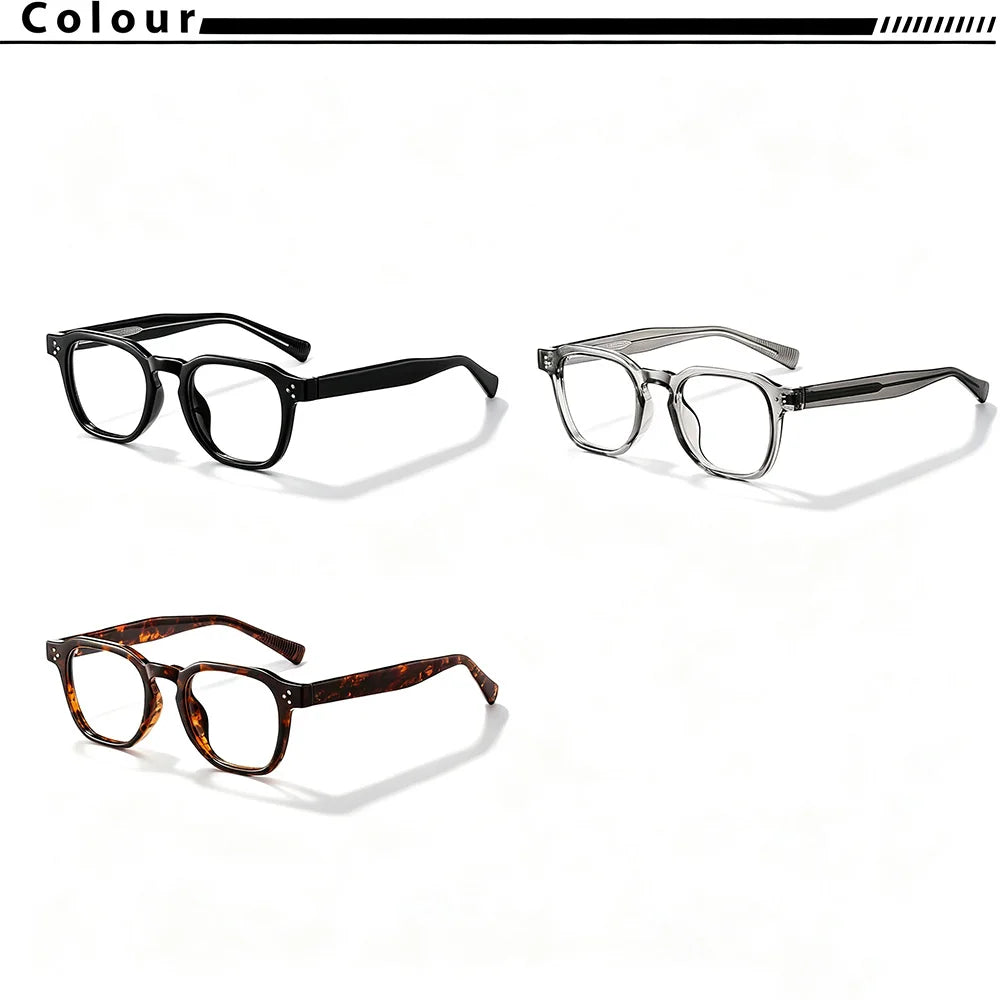 CATERSIDE Classic Men's and Women's Anti Blue Light Glasses High-Quality Tr-90 Square Eyeglass Frame Computer Protective Glasses