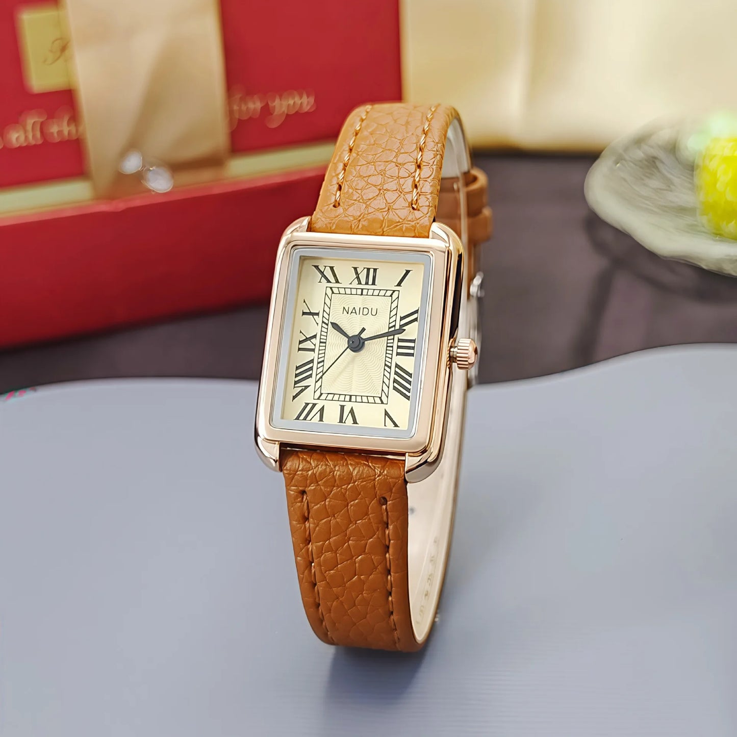 Fashion Rectangle Quartz Watch Women Luxury Brand Roman Dial Leather Strap Wriswatch Ladies Clock Relogio Feminino Dropshipping