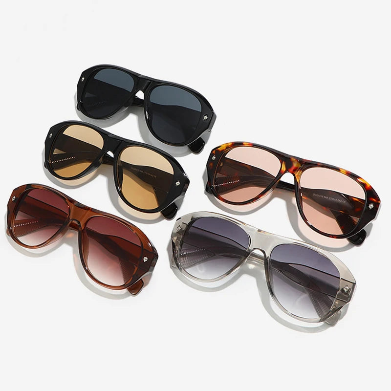 JNPCXI New Vintage Cat Eye Pilot Sunglasses for Women Men Black Retro Frame UV400 Sun Protection Fashion Shades Streetwear Style