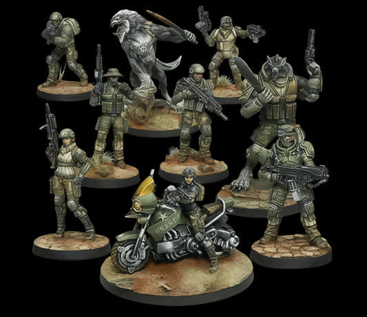 Die-cast Resin Model Assembly Kit, GK, Resin USAriadna Action Pack, 9 Figures, Unpainted (base Included)