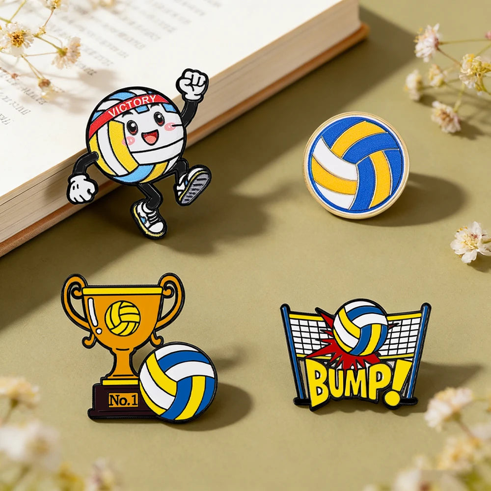 4pcs Football Player Enamel Brooch Creative Design Sport Metal Badge Punk Lapel Pin Jewelry Friend Gift