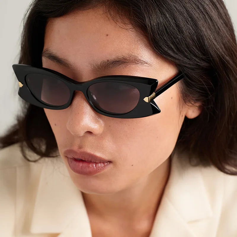 JNPCXI New High Quality Sun Glasses Travel Butterfly Frame Decoration Shades UV400 Punk Retro Sunglasses Eyeglasses for Women
