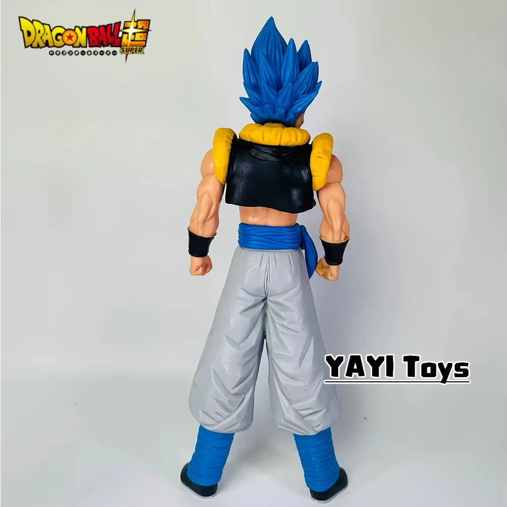 31CM Anime Dragon Ball Z Super Saiyan Blue Gogeta PVC Action Figure Model Toys Desktop Decoraction Children Birthday Gift
