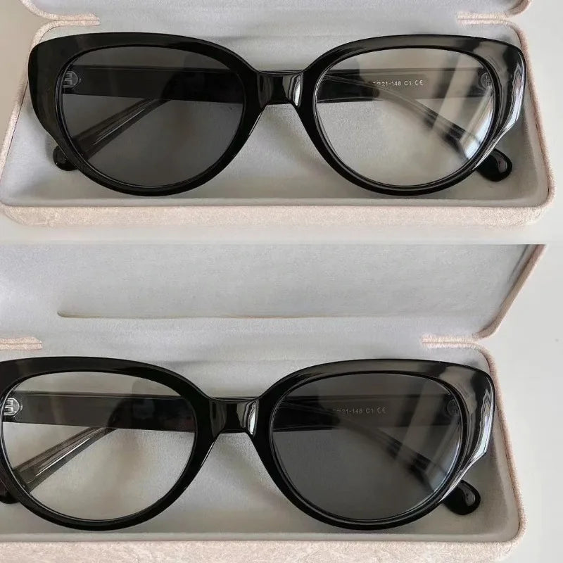 Photochromic Eyeglasses for Woman Anti Radiation Cat Eye Glasses