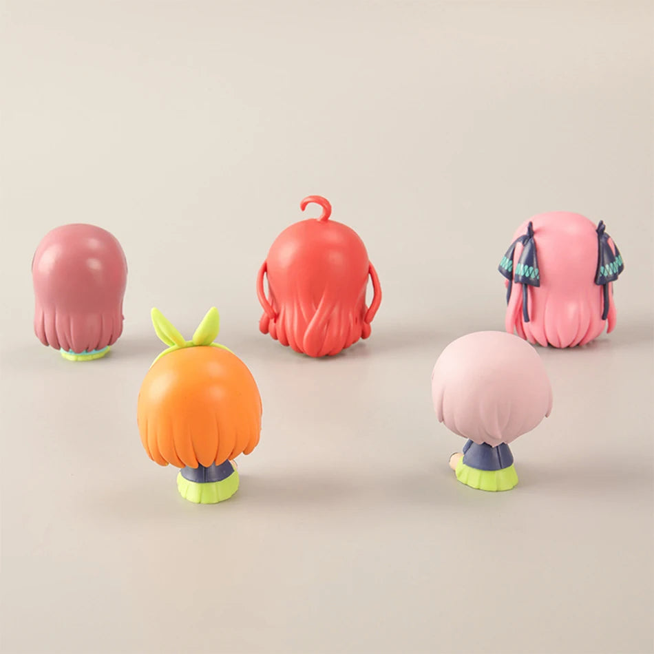 5Pcs The Quintuplets 4-5cm Mini Anime Figure Kazuhana Nino Miku Nakano Shika May