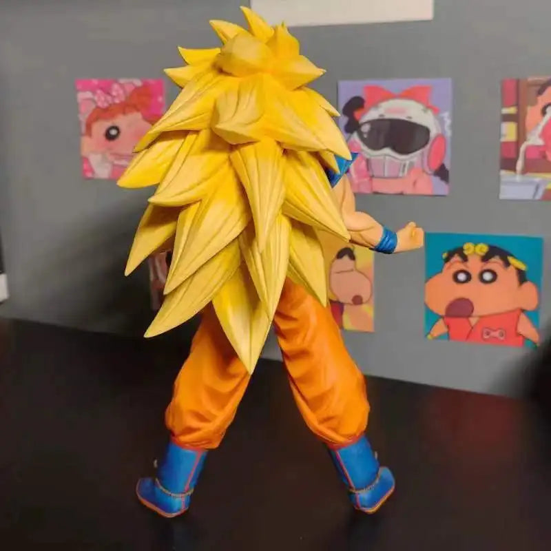 27CM Dragon Ball Z Son Goku SSJ3 Figure Super Saiyan 3 Goku Action Figures PVC Statue Collection Model Toys for Children Gifts