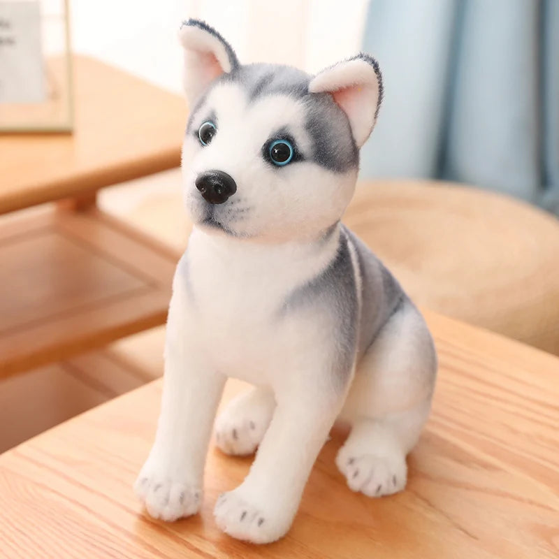 25/30CM Simulation Husky Dog Plush Toy Wolf Soft Stuffed Animal Cute Plush Kawaii Children Doll Fluffy Birthday Gift Child Boy