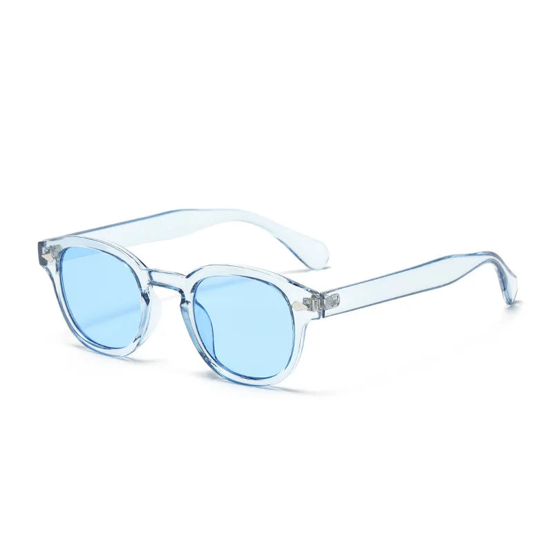 JNPCXI Fashion Gradient Blue Round Sunglasses for Women Men Vintage Tortoise Square Sun Glasses Lunettes De Soleil