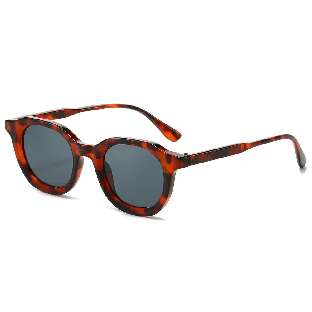 JNPCXI Fashion Small Round Sunglasses Women Retro Green Gradient Shades UV400 Men Trending Sun Glasses