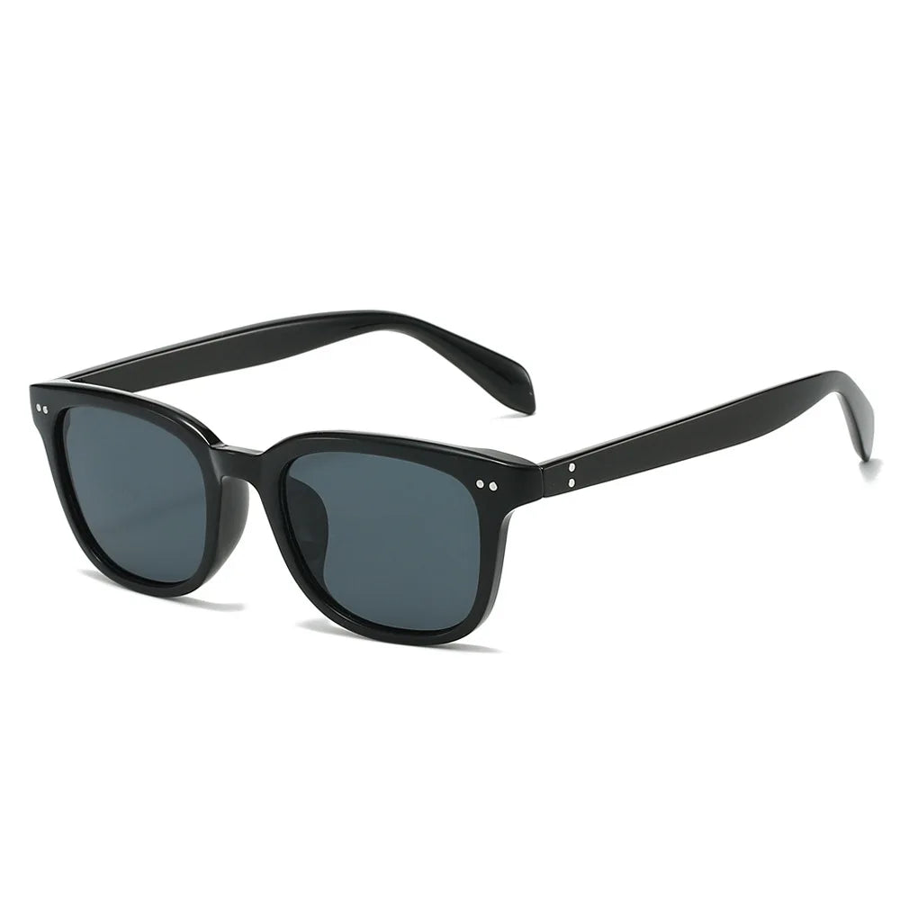 JNPCXI Fashion Square Rivets Men Sunglasses Shades UV400 Retro Women Jelly Color Sun Glasses