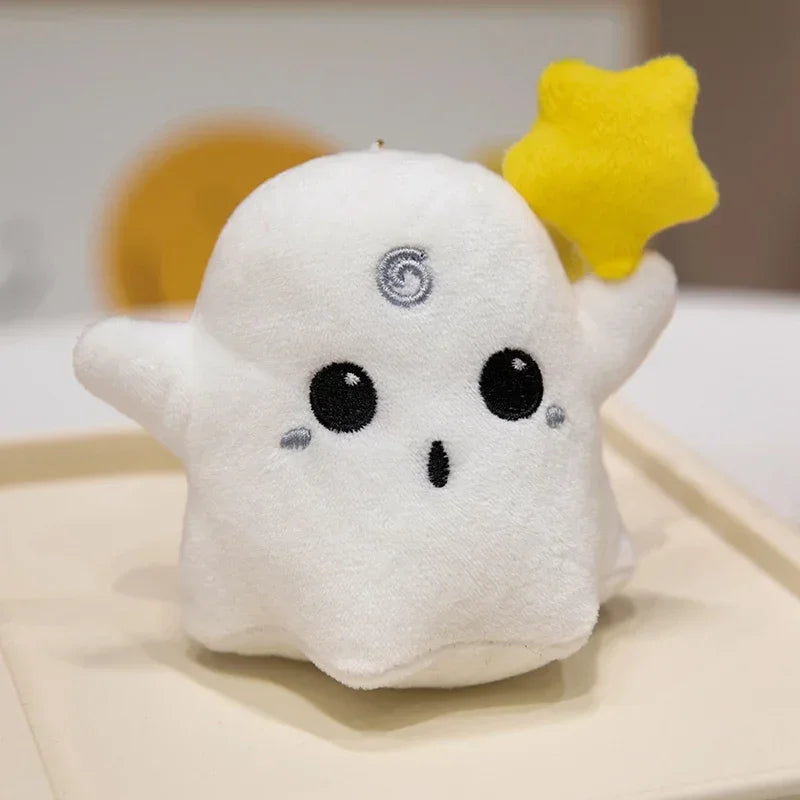 Creative Halloween Ghost Plush Doll Pendant Soft Stuffed Toys Specter Keychain Grim Reaper Doll Halloween Room Decor Gifts