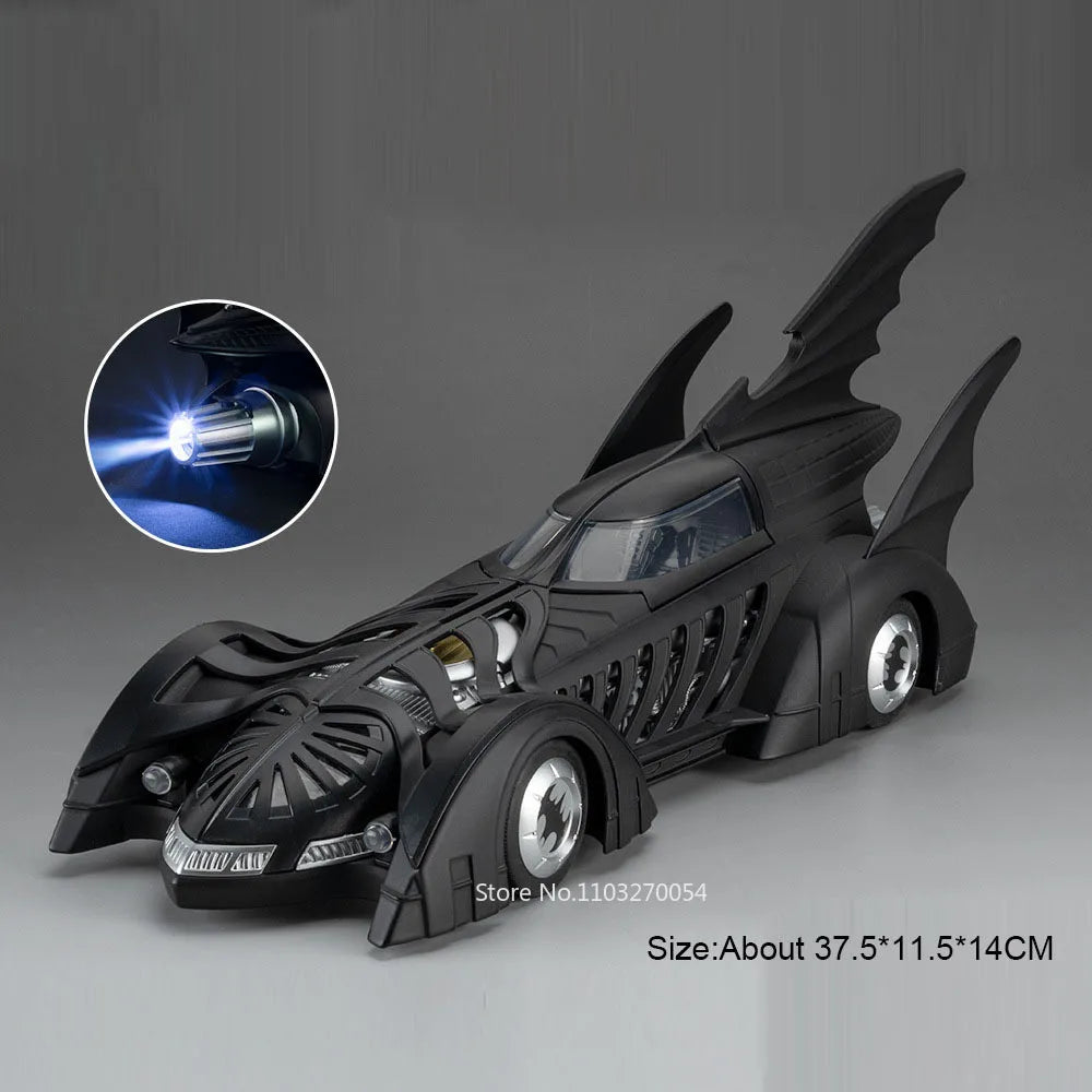 1:18 Batmobile 1995 Knight Model Toy Diecast Alloy Sports Car Front Wheel Steering Spray Function Vehice Children's Holiday Gift