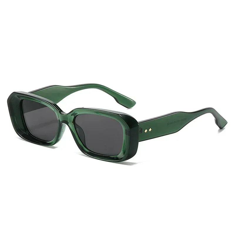 JNPCXI Retro Square Sunglasses Men Fashion Gradient Shades UV400 Women Trending Rivets Sun Glasses