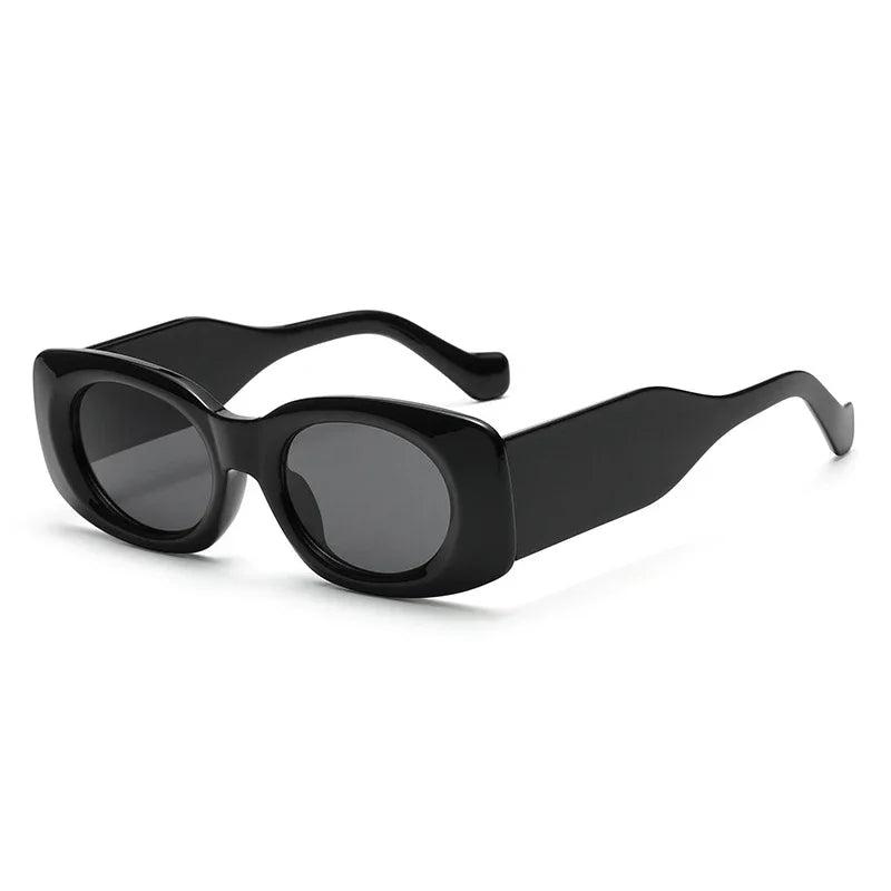JNPCXI New Ins Popular Fashion Oval Women Jelly Color Sunglasses Retro Gradient Shades UV400 Men Wide Legs Sun Glasses