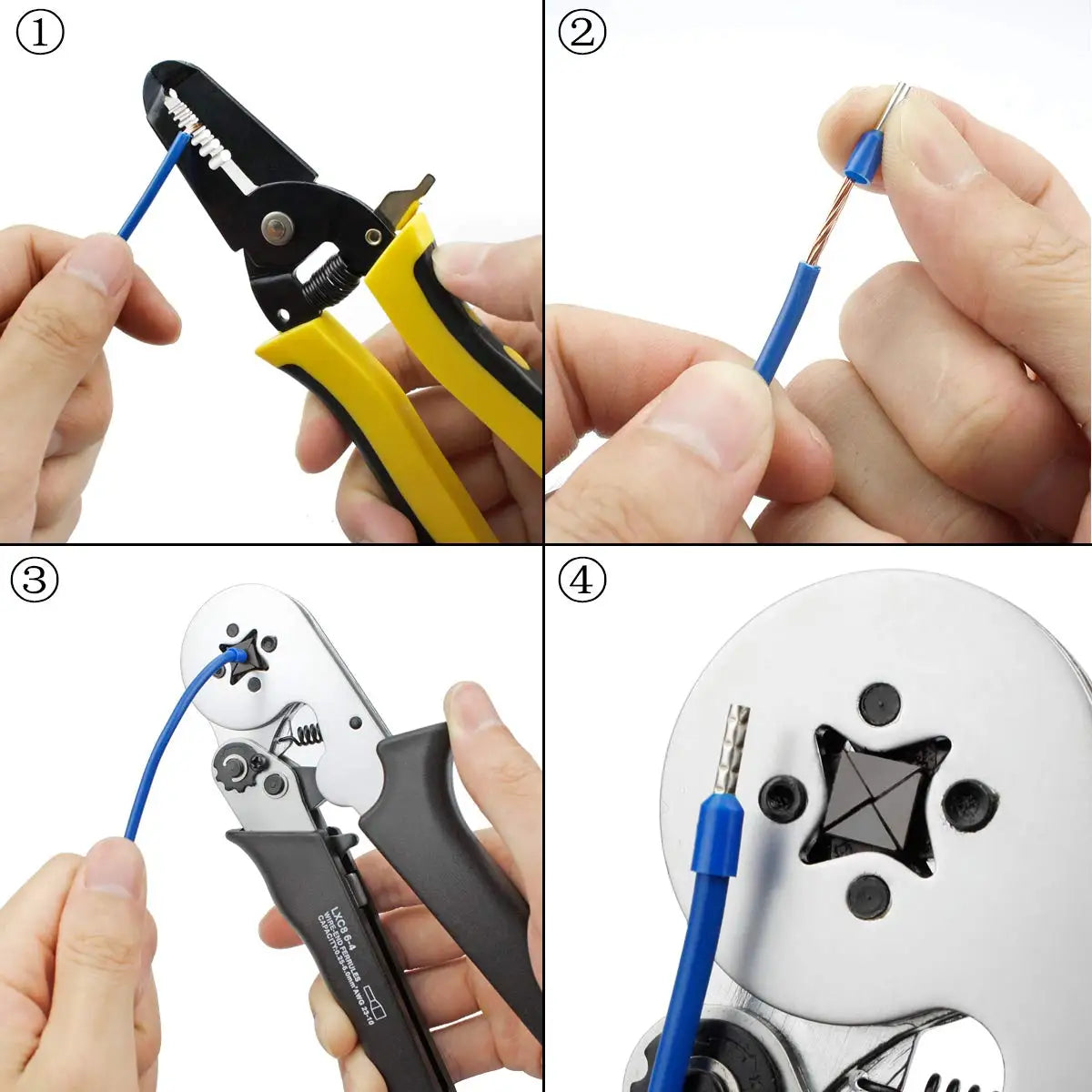 500Pcs Wire Ferrules Kit, Wire Terminal Ferrules Crimp Connector, Insulated Cord Pin End Terminal E0508/E7508/E1008/E1508/E2508