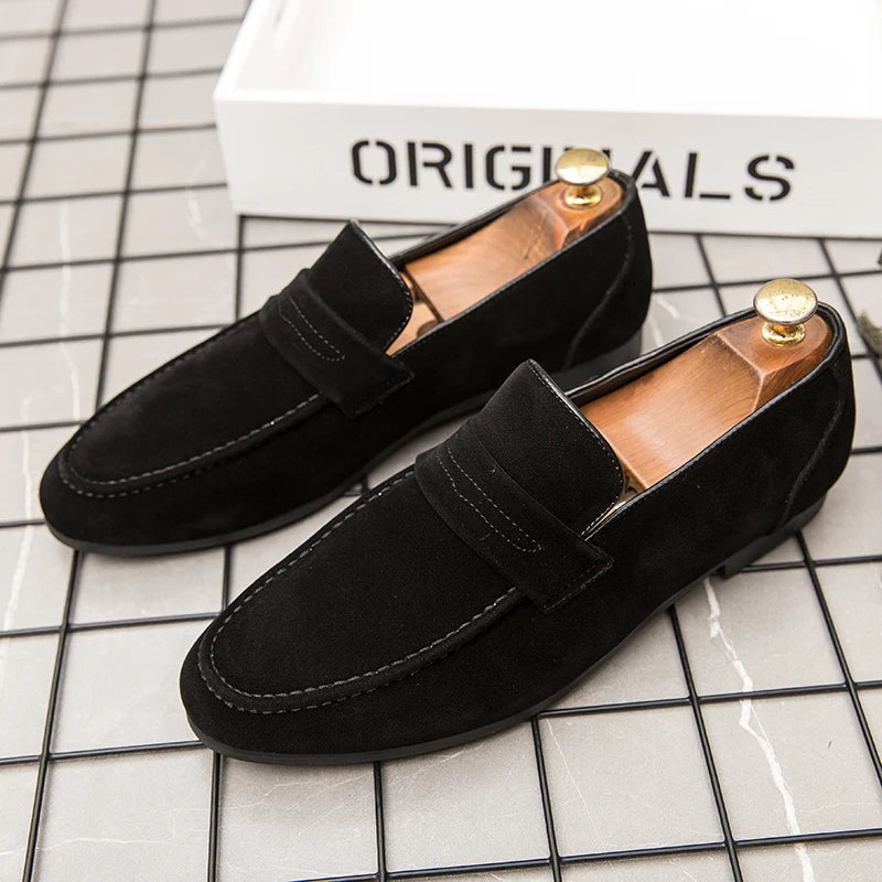 Summer Men's Loafers Flat Social Party Leather Loafers For Men Trend Casual Business Shoes Man Casual Office Driver Shoes Male