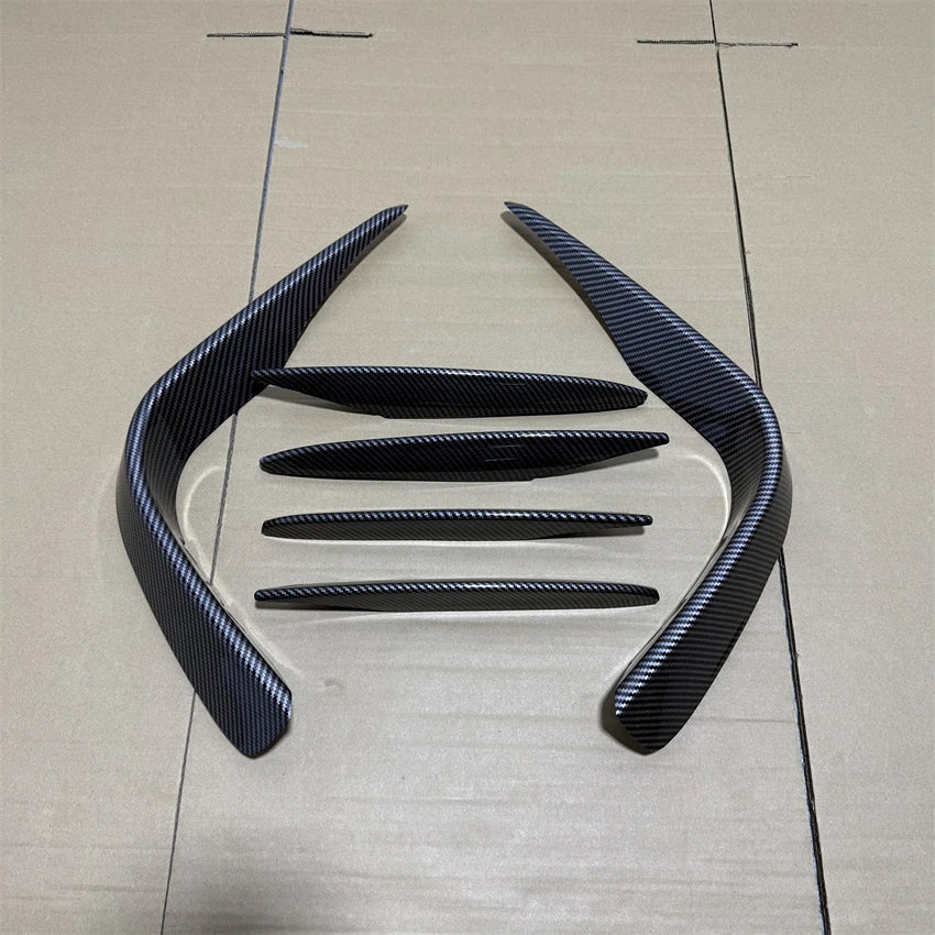 For Mercedes Benz GLC Class X253 GLC260 300 GLC43 AMG 2016-2019 Car Front Bumper Splitter Spoiler Fog Light Trim Gloss Black