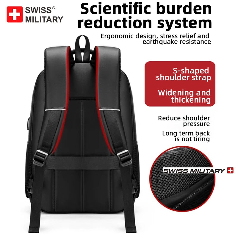 15in Versatile Backpack Repellent Oxford Cloth Computer Bag Student Backpack